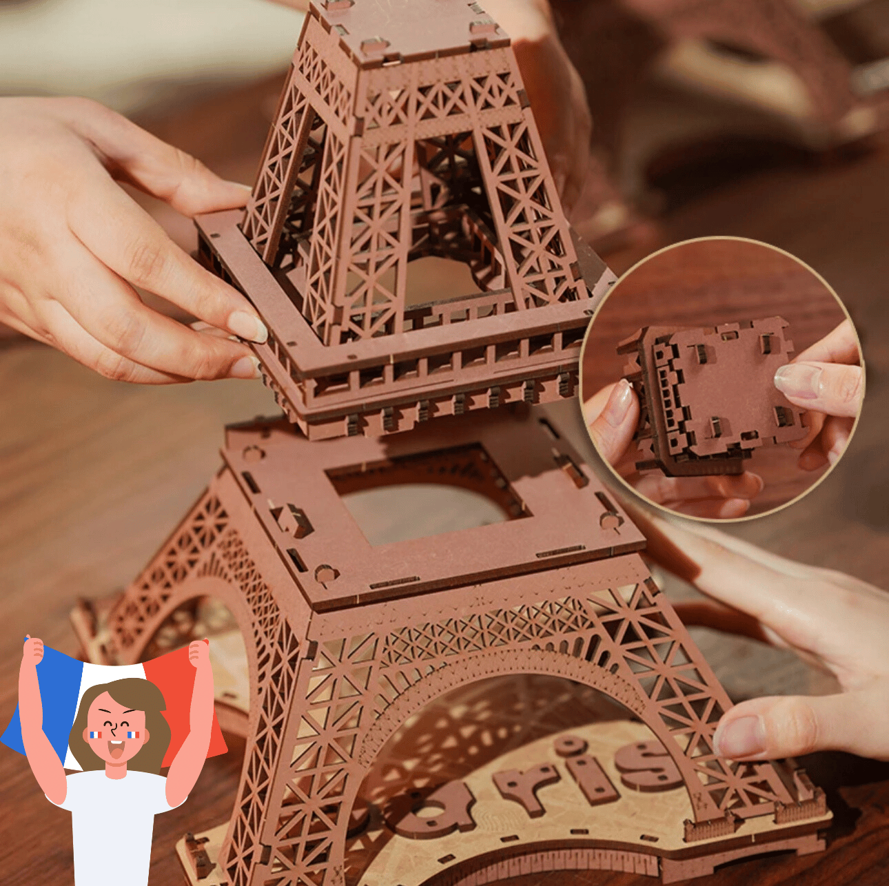 Eiffel Tower 3D Wooden Puzzle