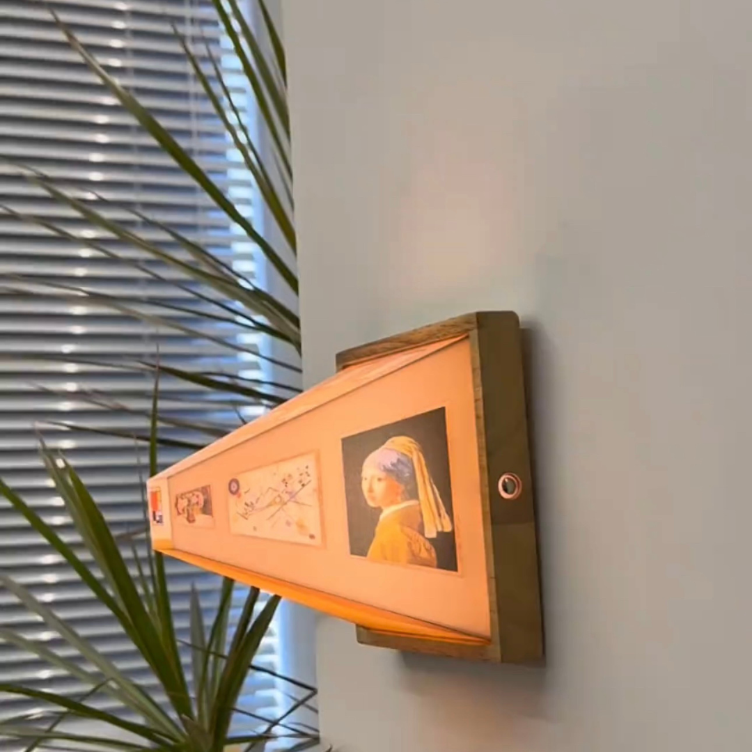 Original Glasses-free 3D Adjustable Multifunctional Wood Night Light