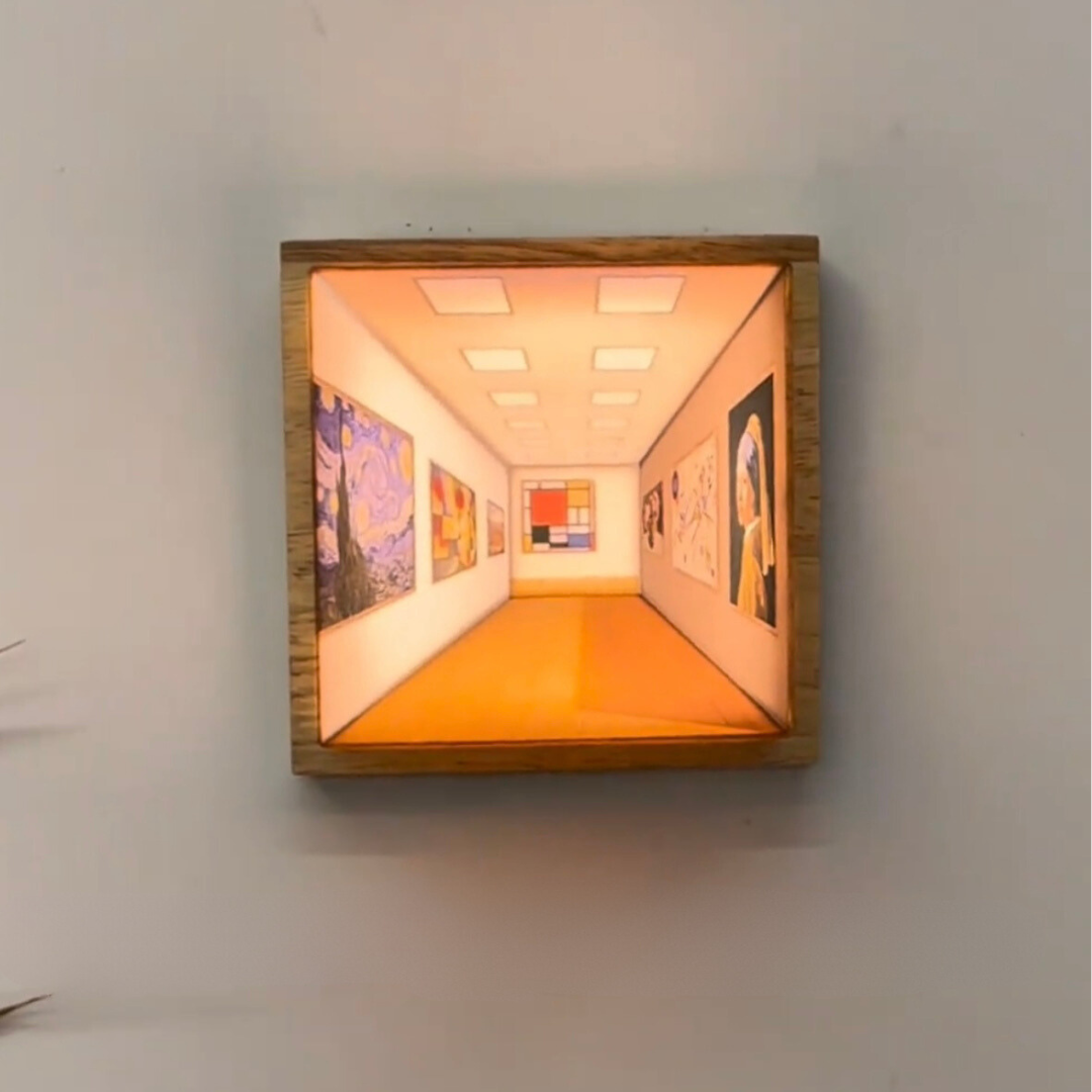 Original Glasses-free 3D Adjustable Multifunctional Wood Night Light