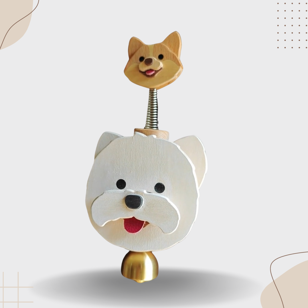 Original Personalized Hand-carved Wooden Pet Doorbell