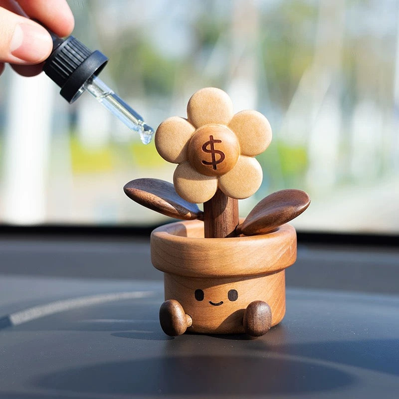 Jellycat-Inspired Blossom Smile Wooden Aroma Diffuser & Car Décor