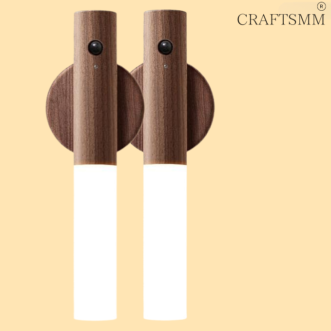 2 in 1 Wooden Style Night Light & Flashlight Motion Sensor-Fun & Stylish Lighting