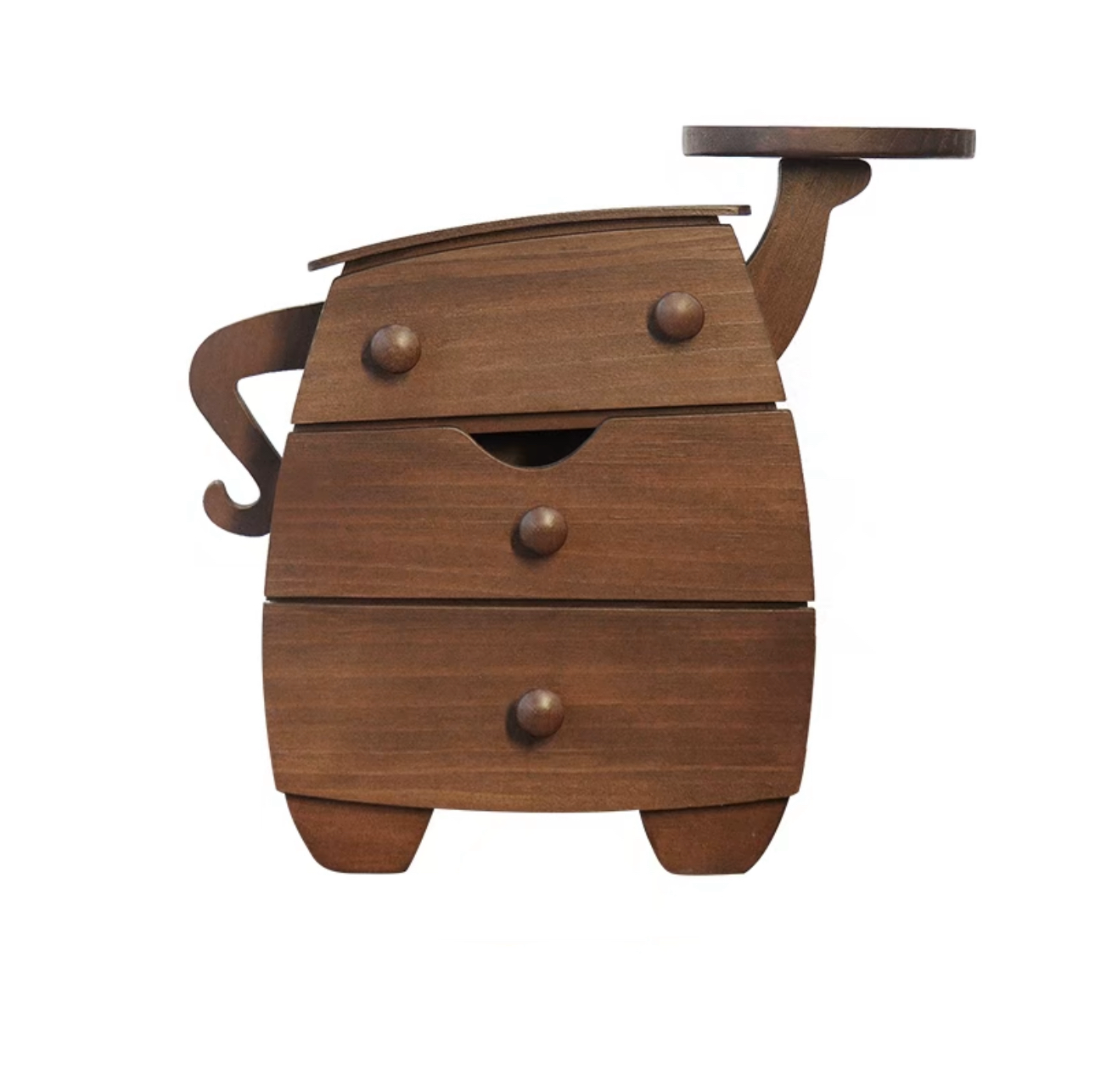 Chubby Cute Wooden Storage Cabinet – Compact Organizer with a Playful Design