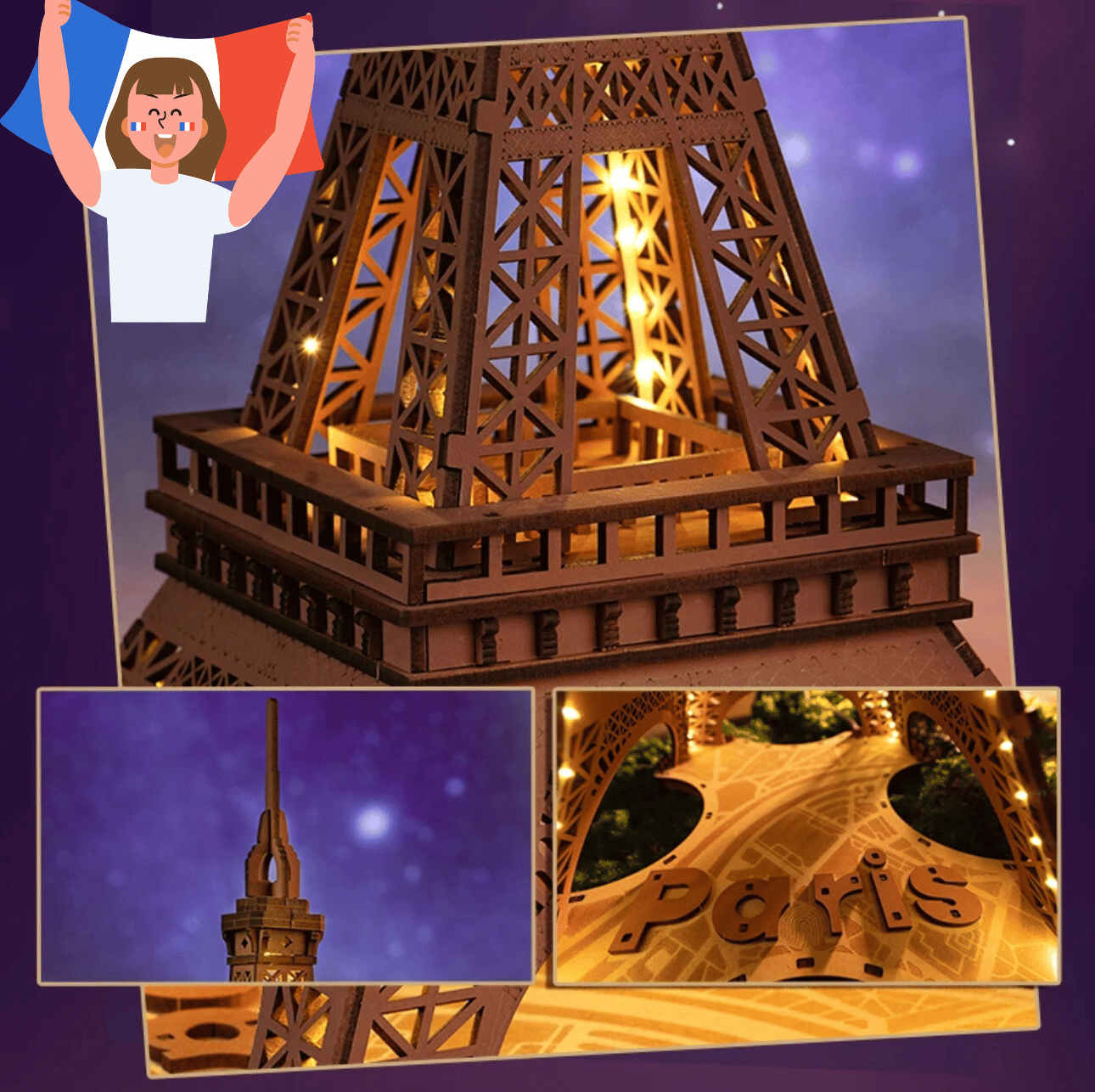 Eiffel Tower 3D Wooden Puzzle