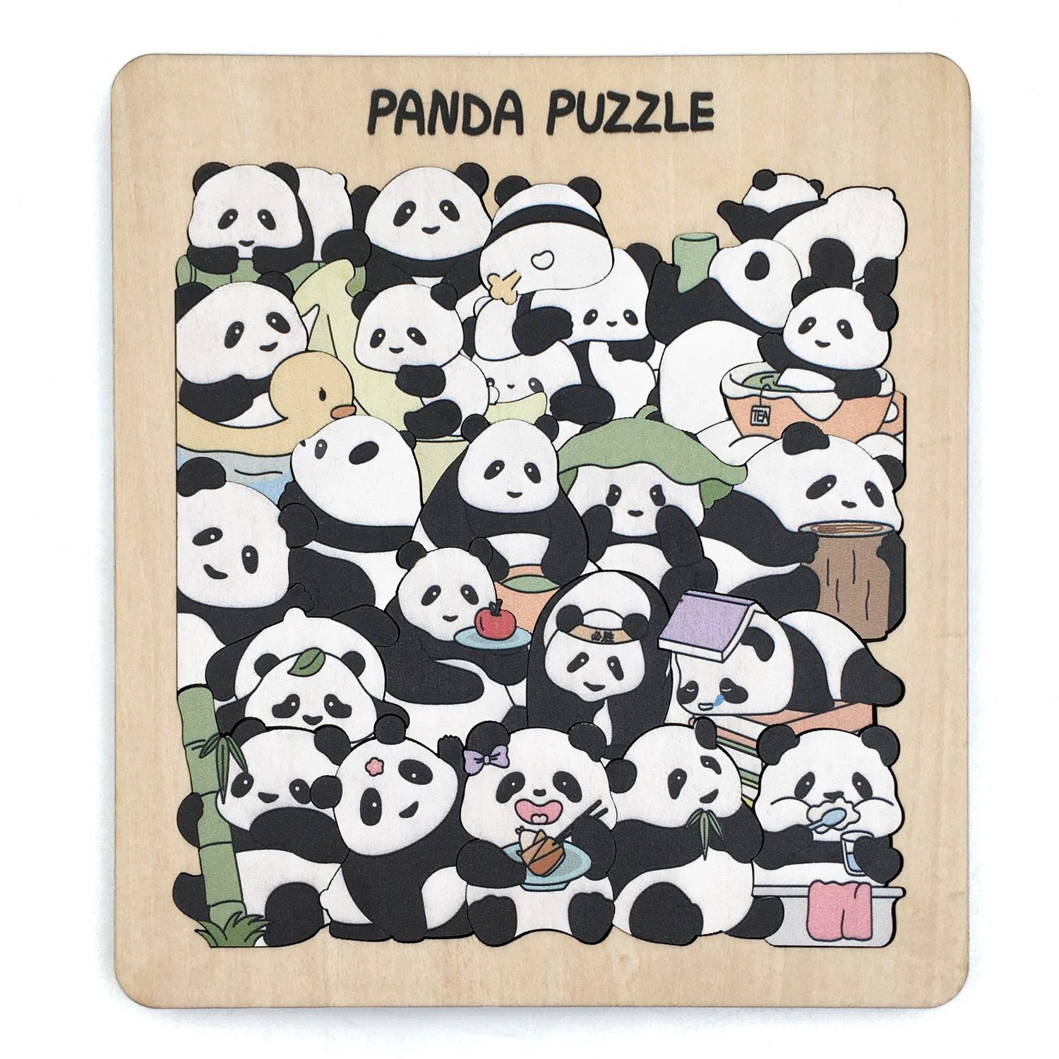 Original Magnetic Adorable Panda Wooden Puzzle