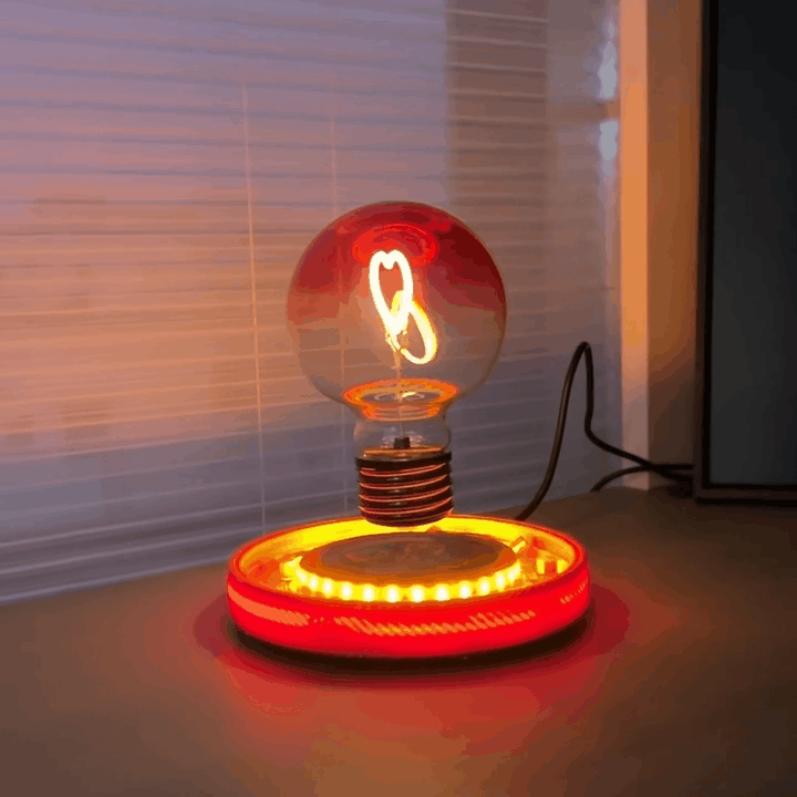 Original Anti-gravity Wood Style Levitating Rainbow Bulb