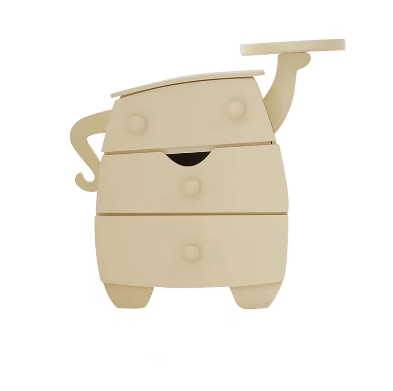 Chubby Cute Wooden Storage Cabinet – Compact Organizer with a Playful Design