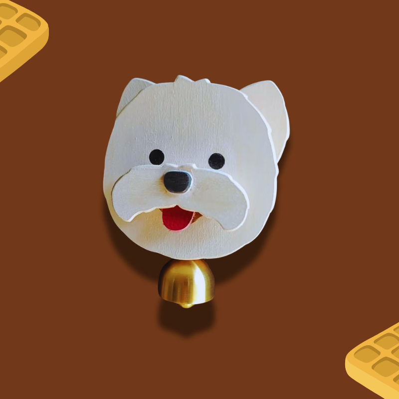 Original Personalized Hand-carved Wooden Pet Doorbell