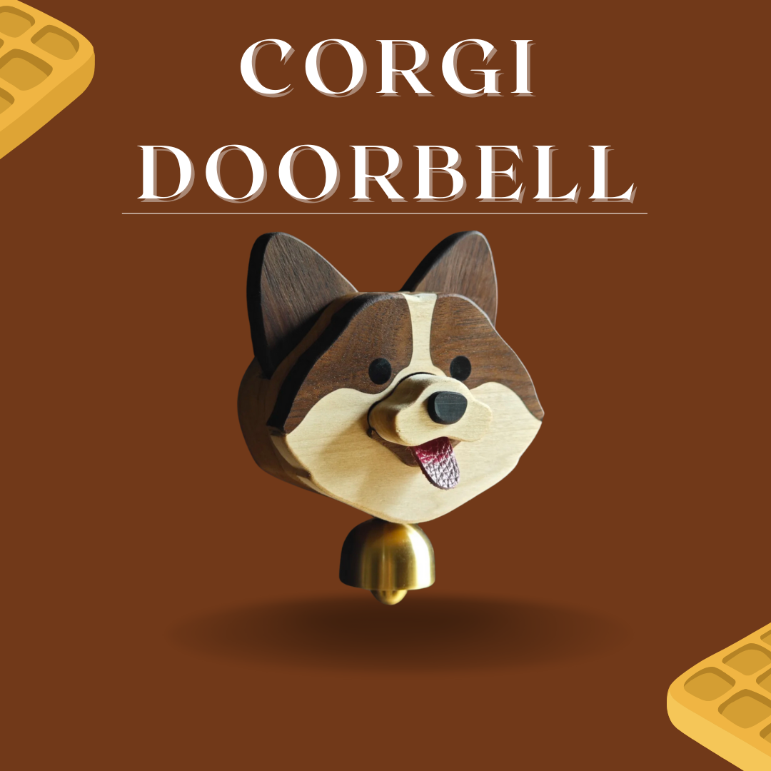 Original Personalized Hand-carved Wooden Pet Doorbell