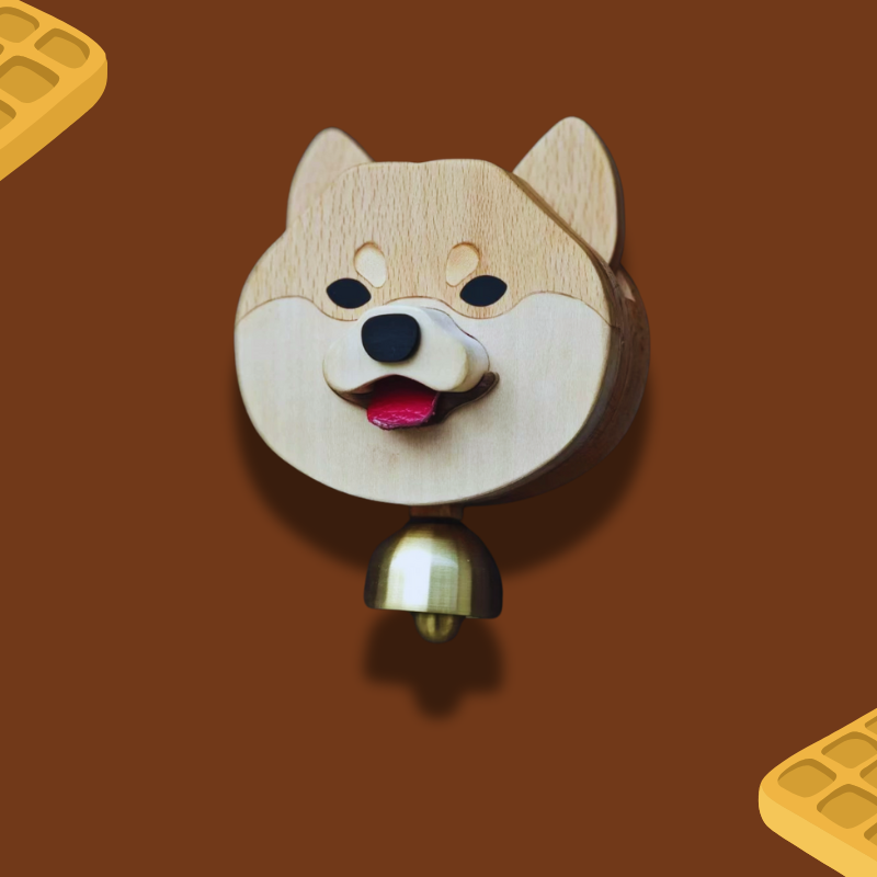 Original Personalized Hand-carved Wooden Pet Doorbell