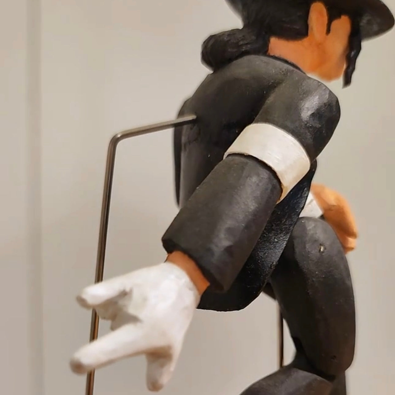 Hand-Carved Wood Automata Dancing MJ