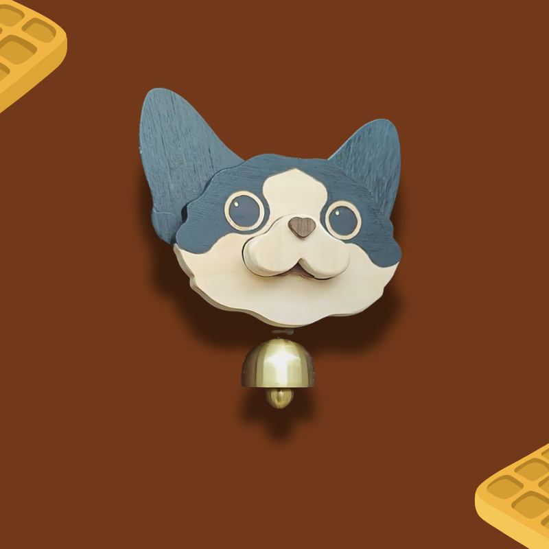 Original Personalized Hand-carved Wooden Pet Doorbell