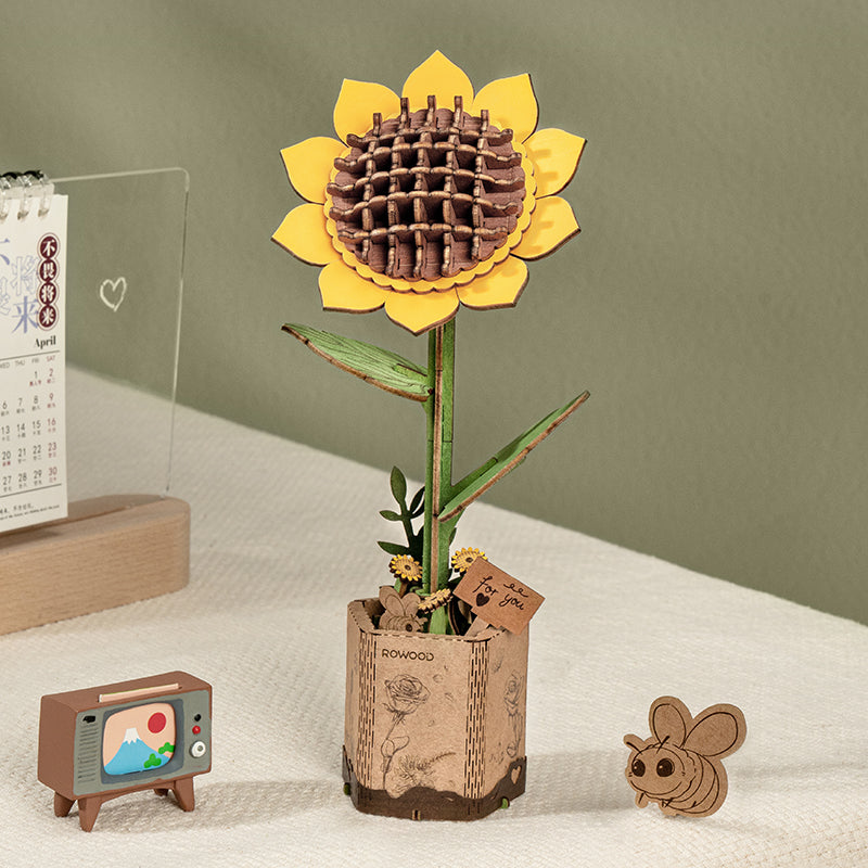 Mother's Day Exclusive DIY Wooden Flower Bouquet 3D Wooden Puzzle