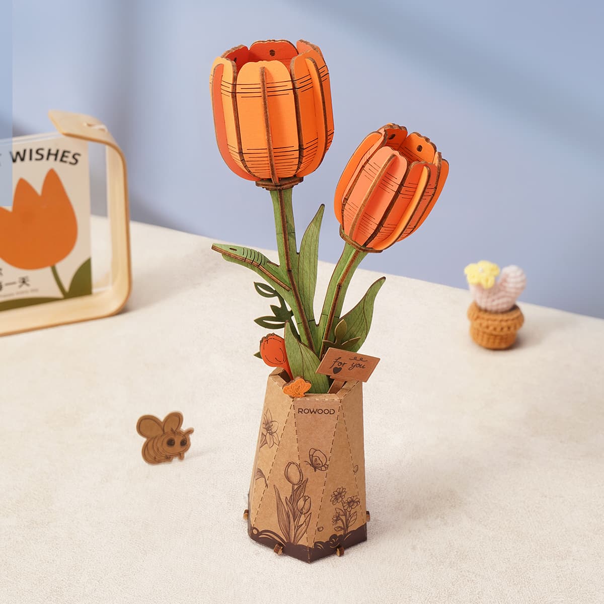 Mother's Day Exclusive DIY Wooden Flower Bouquet 3D Wooden Puzzle