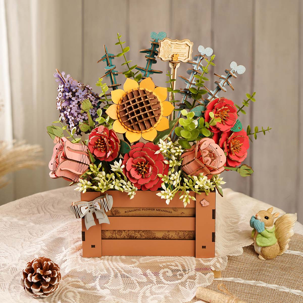 Wooden Bloom Box DIY 3D Puzzle
