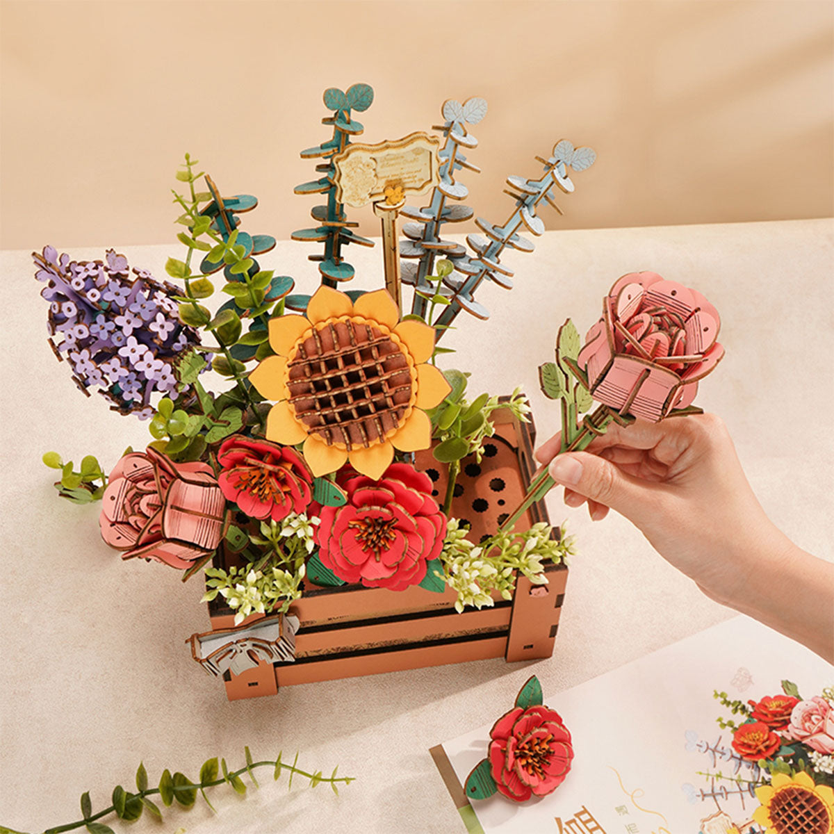 Wooden Bloom Box DIY 3D Puzzle