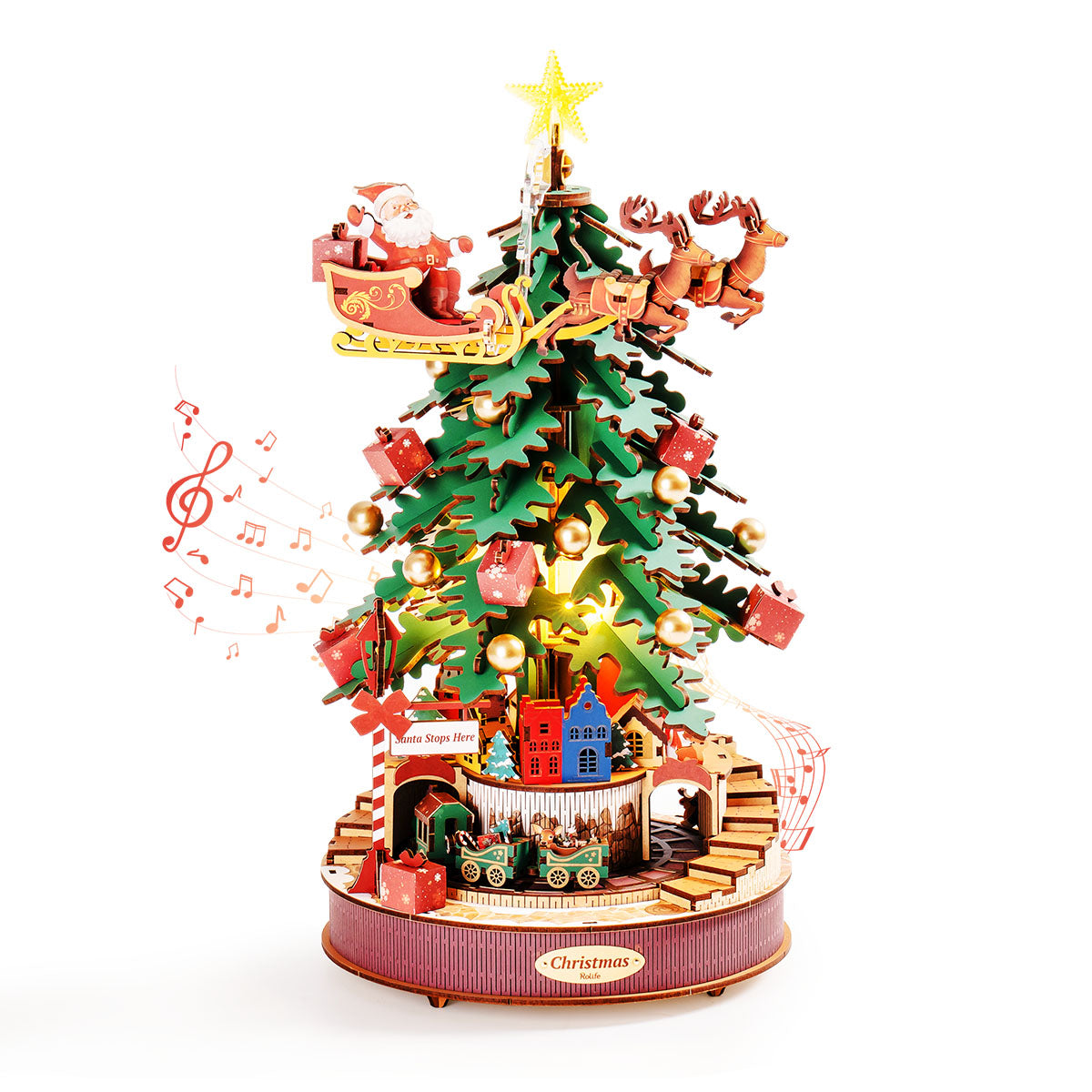 Christmas Melody Tree — 3D Wooden Puzzle Music Box