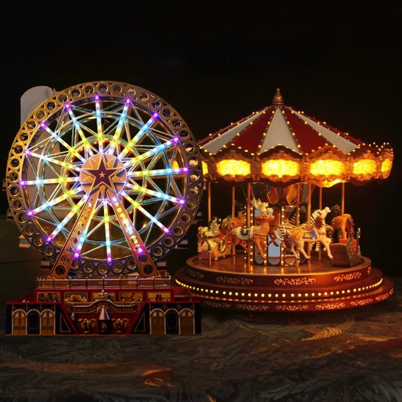 Deluxe Christmas Carousel with Lights & Music – 17" Animated Holiday Centerpiece