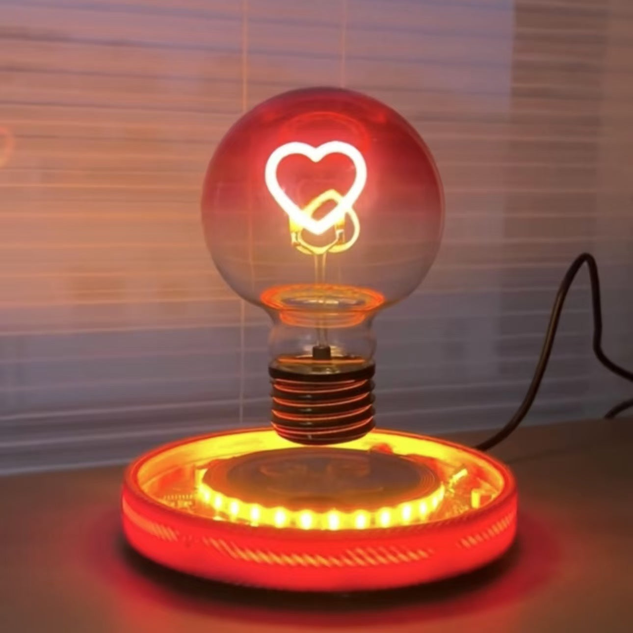 Original Anti-gravity Wood Style Levitating Rainbow Bulb