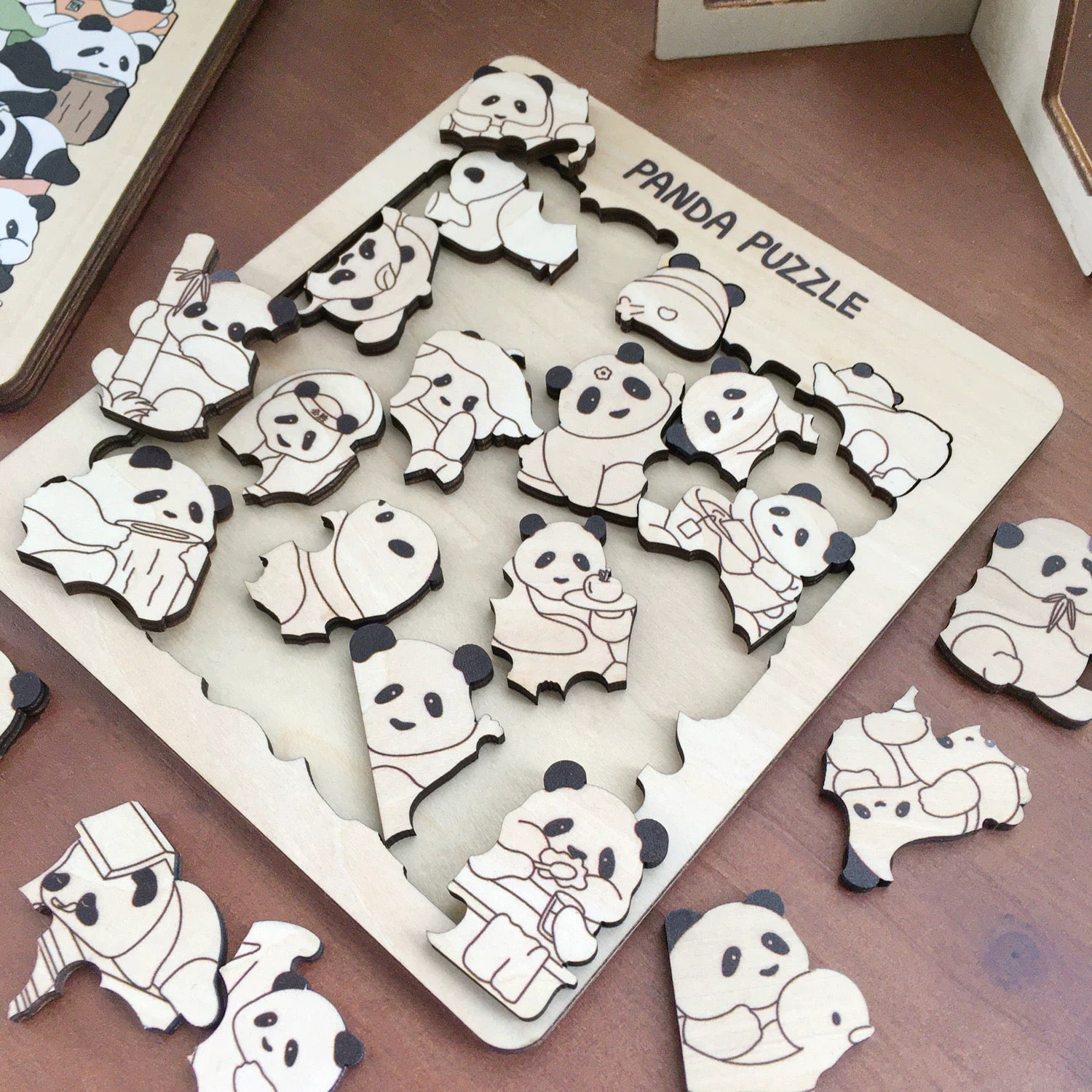 Original Magnetic Adorable Panda Wooden Puzzle