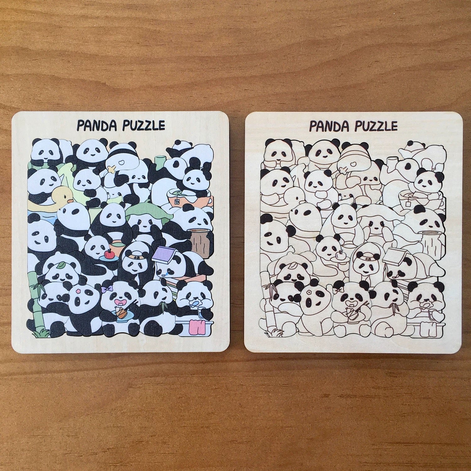 Original Magnetic Adorable Panda Wooden Puzzle