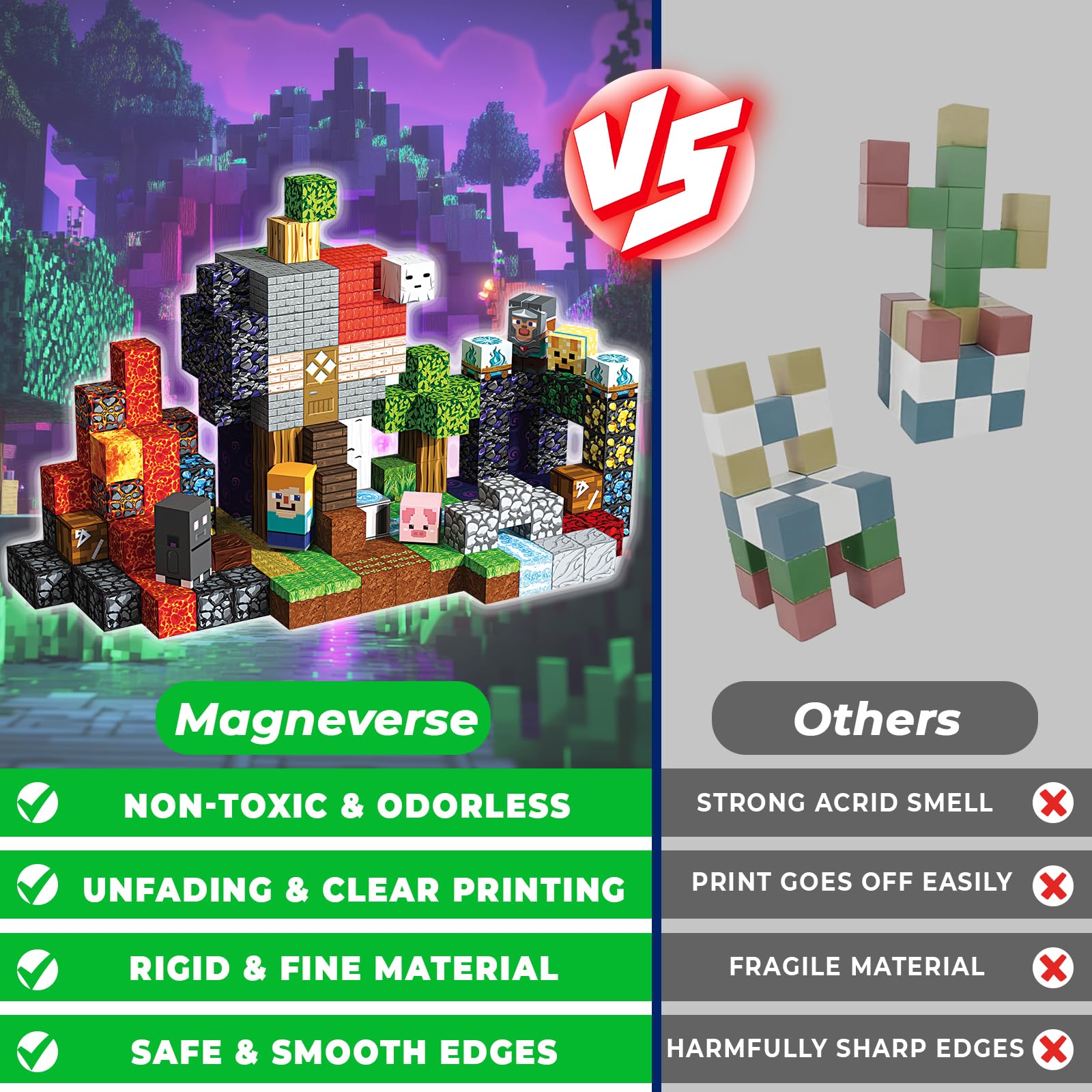 Magnetic Building Blocks – Minecraft-Inspired Magnet Cubes for Kids