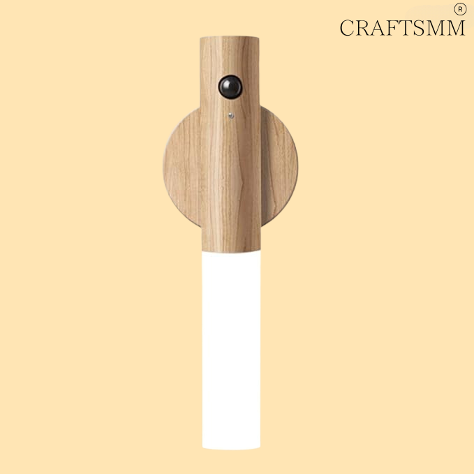 2 in 1 Wooden Style Night Light & Flashlight Motion Sensor-Fun & Stylish Lighting