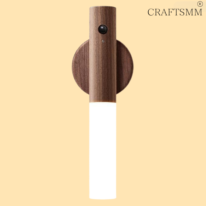 2 in 1 Wooden Style Night Light & Flashlight Motion Sensor-Fun & Stylish Lighting