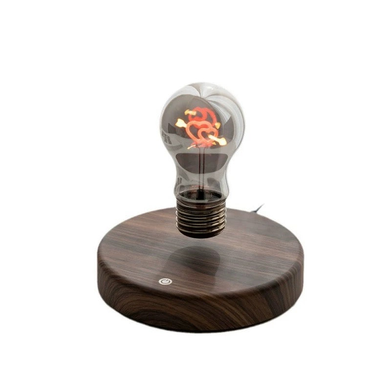 Original Wood Levitating Rainbow Bulb