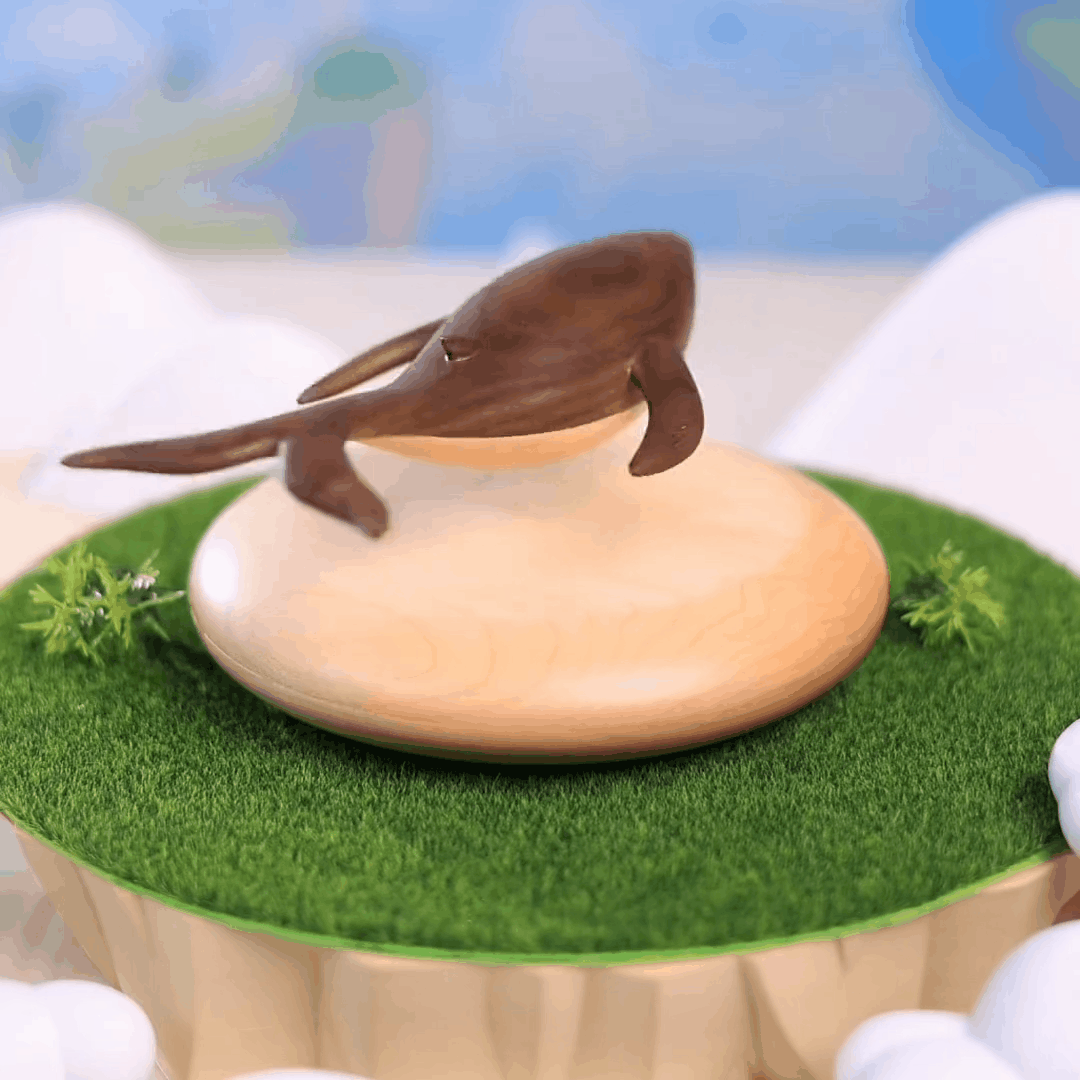 Original Handcarved Wooden Magnetic Levitating Whale