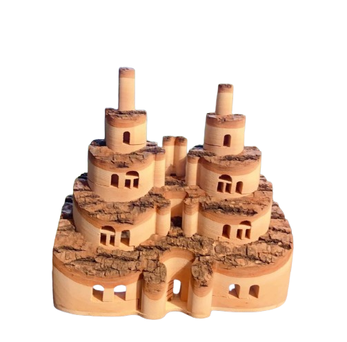 A DIY Log Handmade Castle-Natural Without Coating Material Eco-Friendly Unique Funny Gift