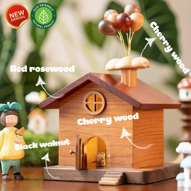 Magnetic Door Wooden Piggy Bank - Creative Design Eco-Friendly Materials