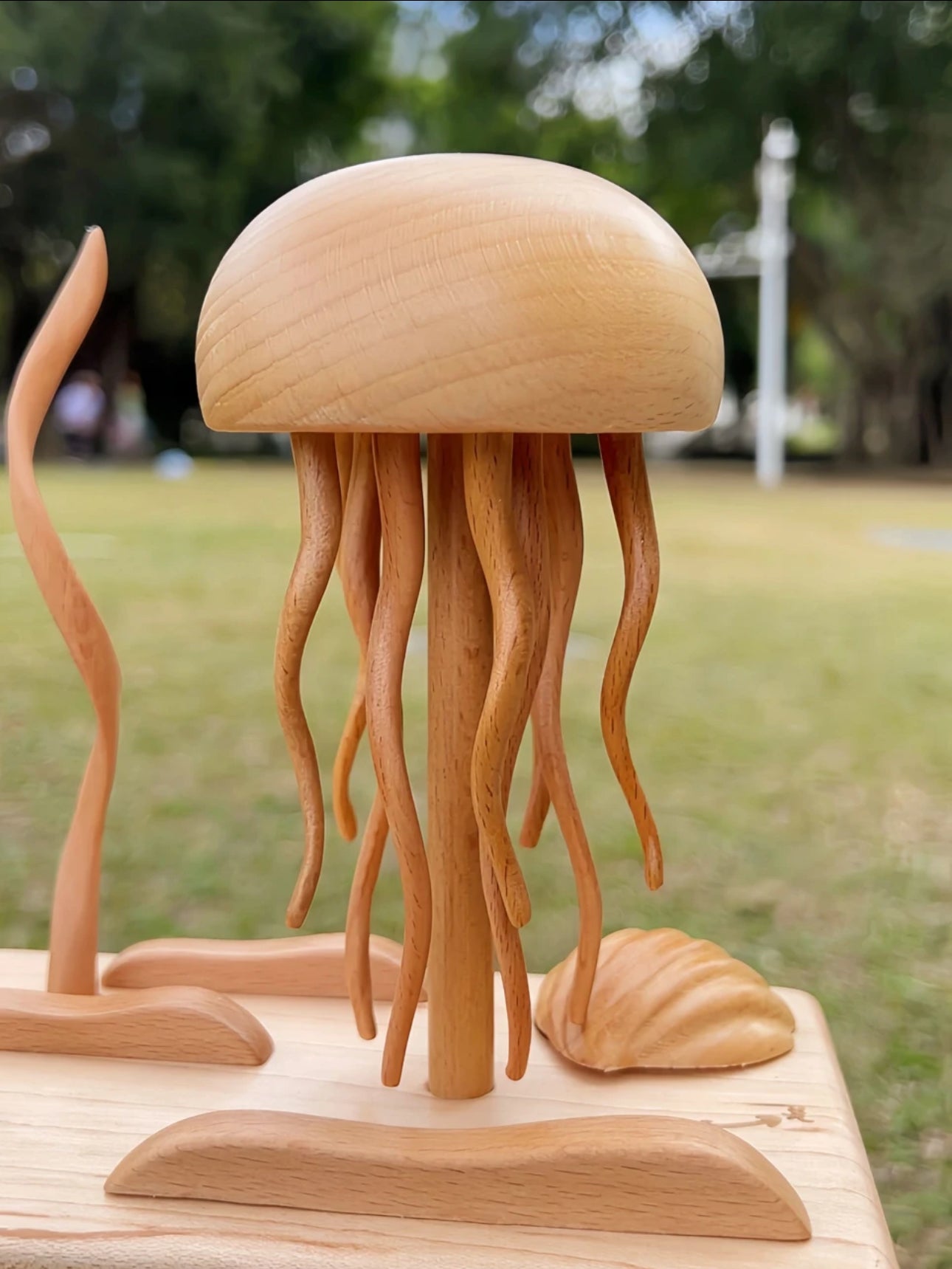 Wooden jellyfish hot sale