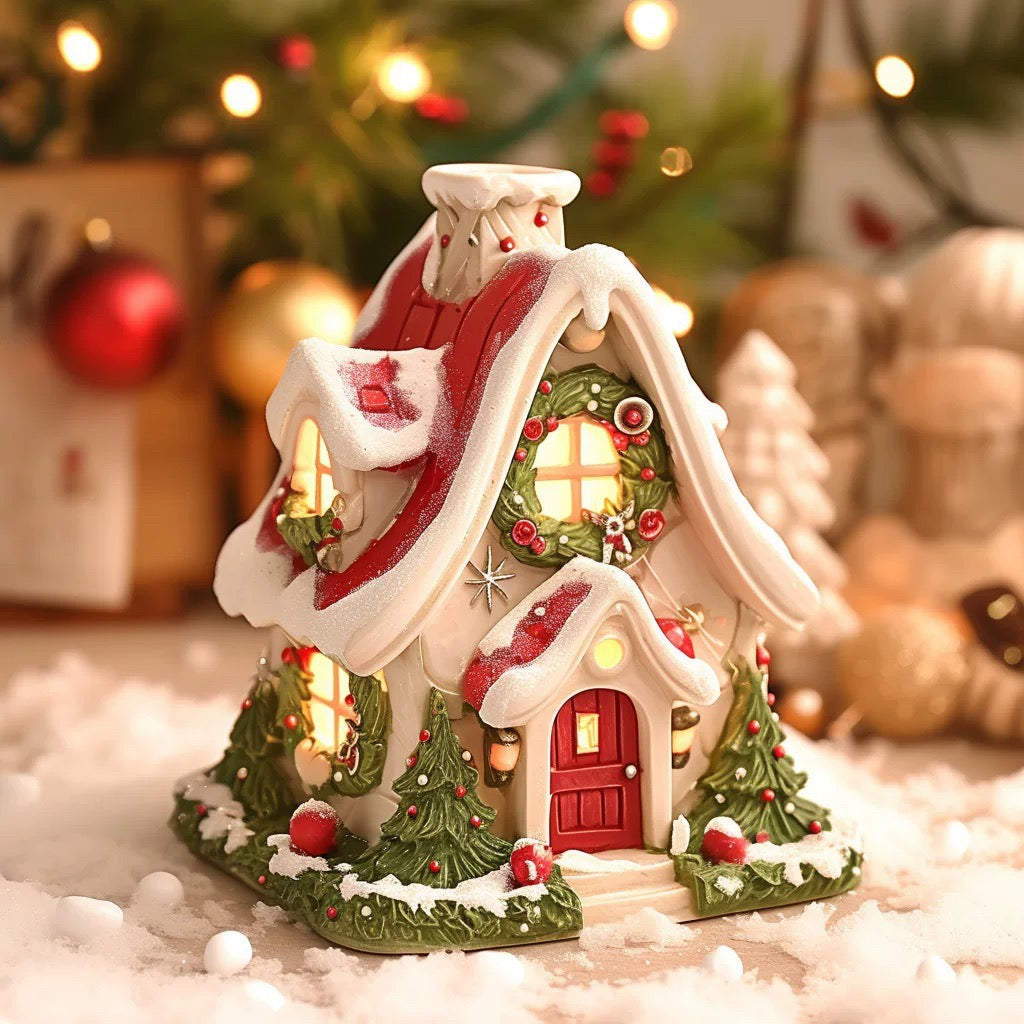 Multifunctional Christmas Village Glow Aromatherapy Figurine