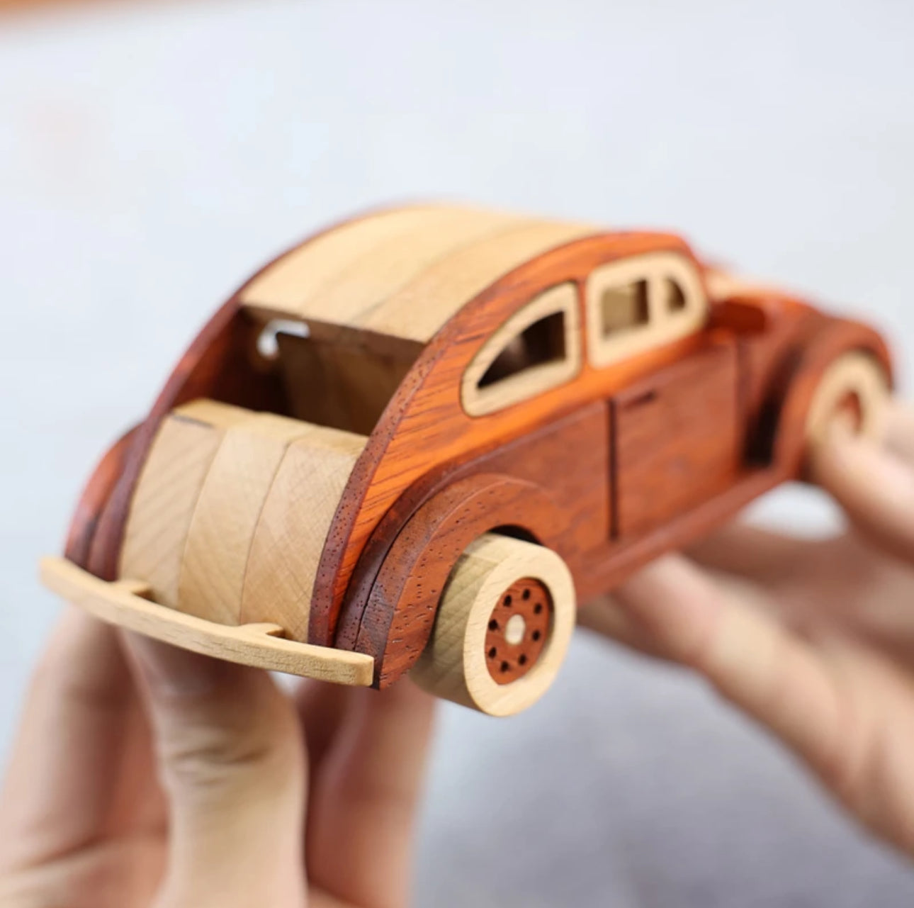 Backhoe Loader | Handmade Organic Wooden high quality Toy Art, Collectible Decorative Hand-carved Retro Model Cars