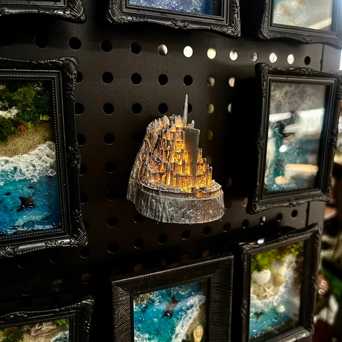 Handmade Wooden Castle Magnetic Nightlight