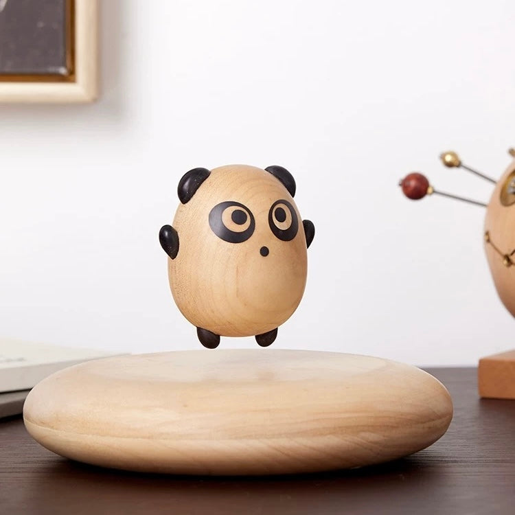 Original Handmade Wooden Craft Levitating Panda