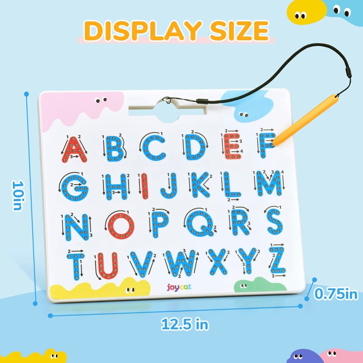 Magnetic Alphabet & Number Tracing Board – Double-Sided Montessori Learning Toy for Kids