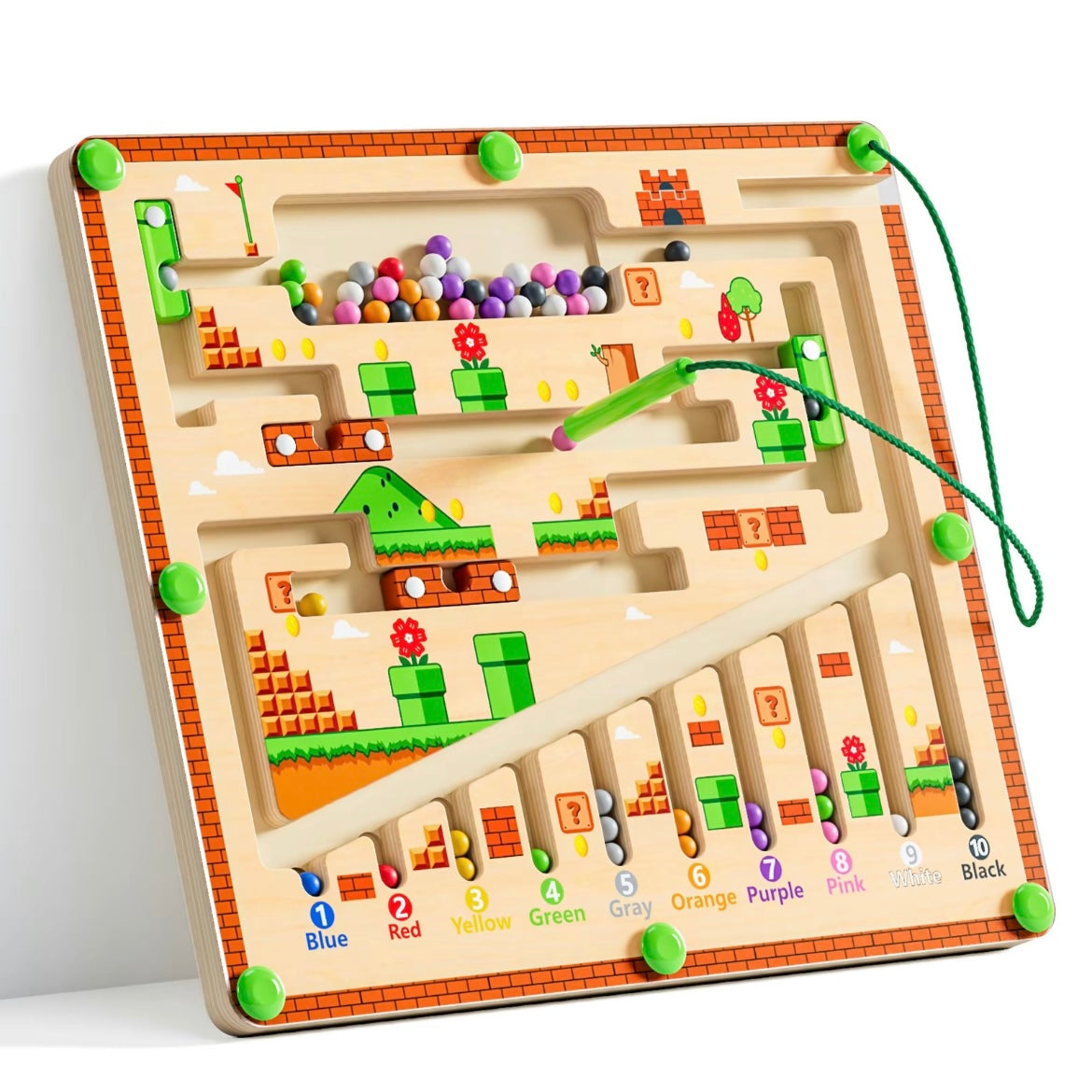 Magnetic Color Sorting Maze Board – Montessori-Inspired Hand-Eye Coordination Toy for Kids