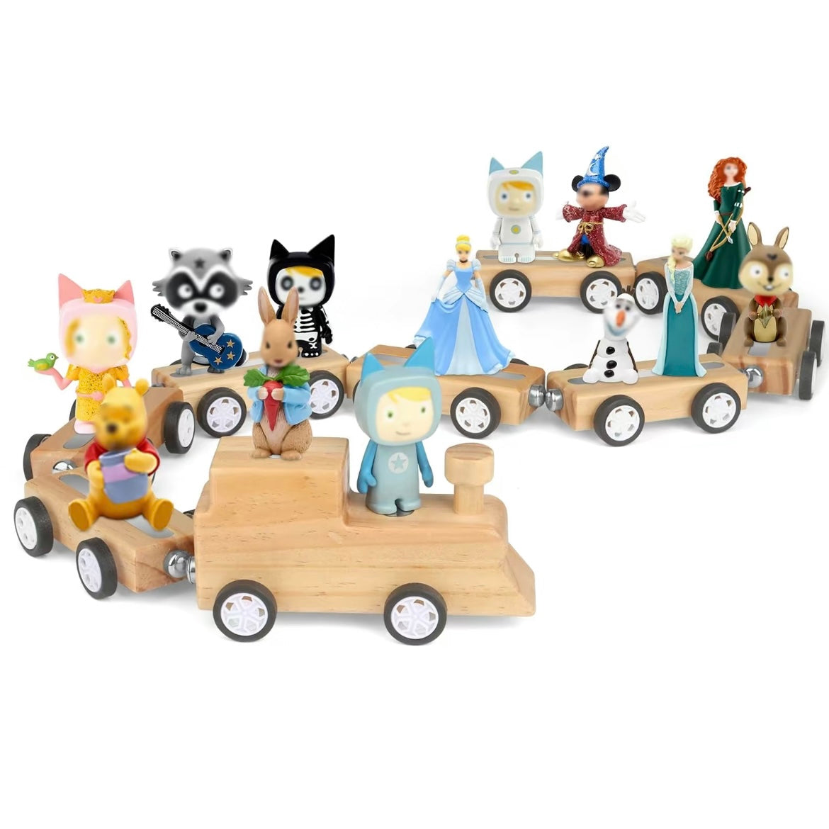 Handcrafted Wooden Truck Shelf for Tonies – Magnetic Organizer & Display Rack for 20–30 Toniebox Characters