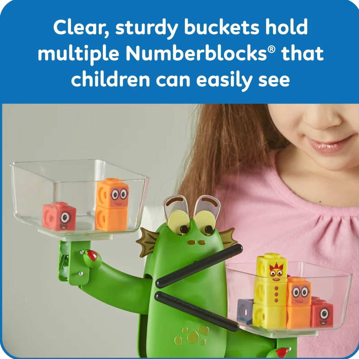 Numberblocks Blockzee Balance Activity Set, ﻿61 MathLink Cubes, Balance Scale, Educational Math Manipulatives, Numbers for Toddlers, Preschool Learning Activities, Birthday Gifts for Kids