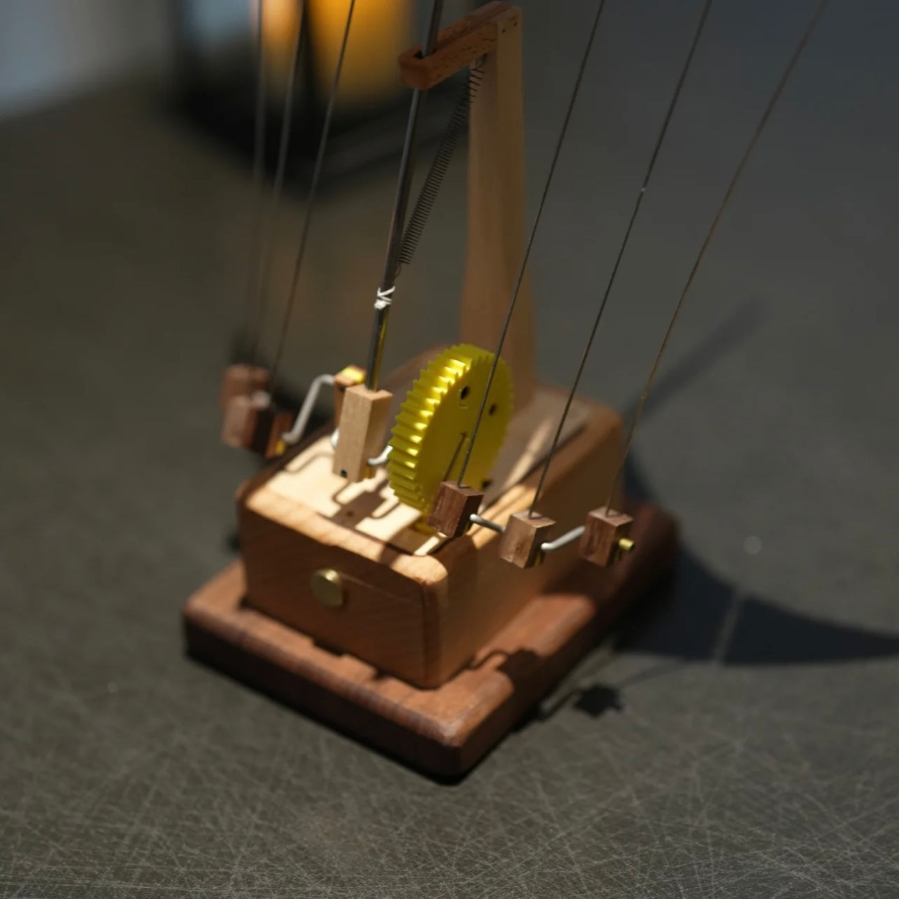 Original Handcrafted Wooden Manta Ray Automata – Smooth Gliding Motion Inspired by Ocean Grace