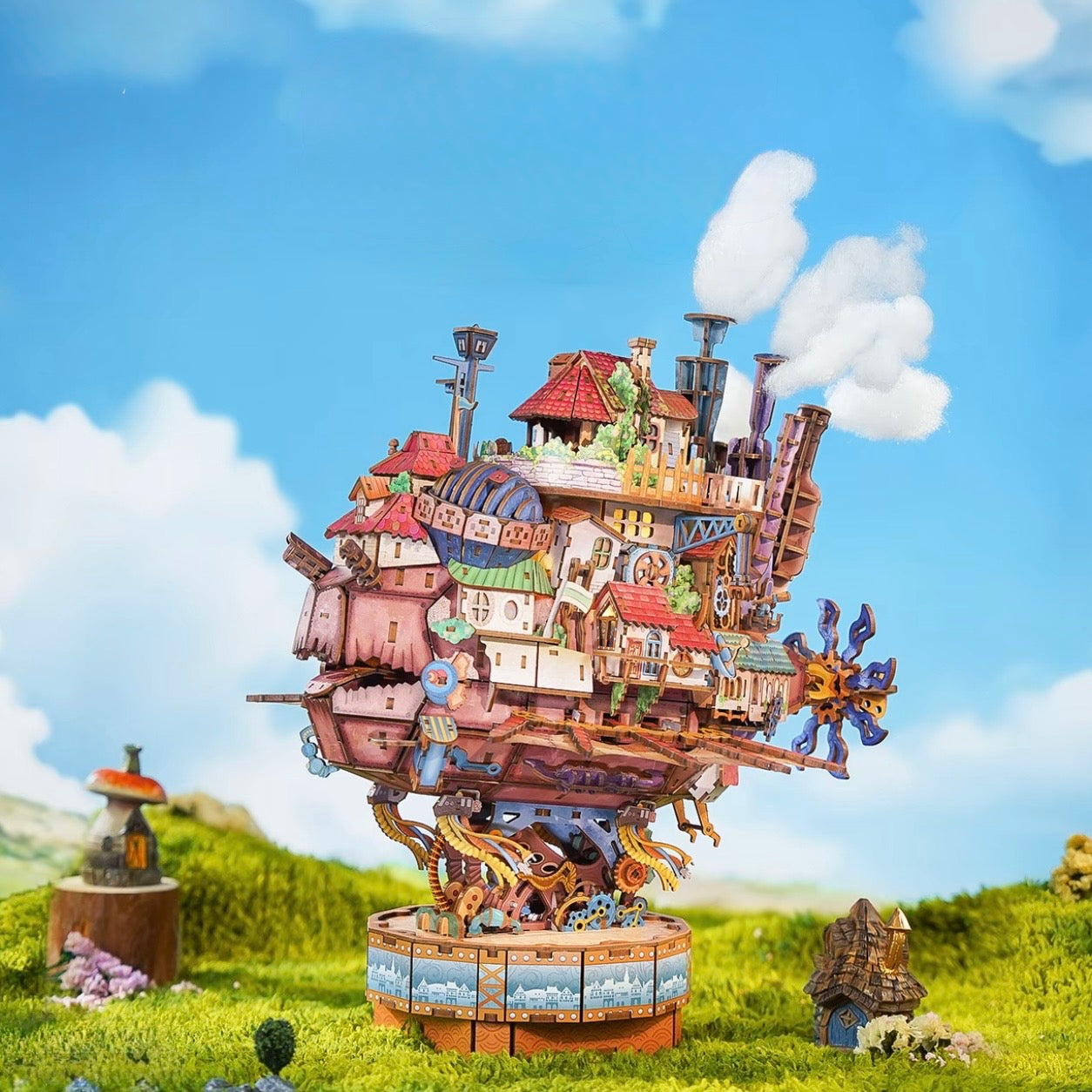 Dreamy Moving Castle 3D Wooden Puzzle with Lights, Motion & Music