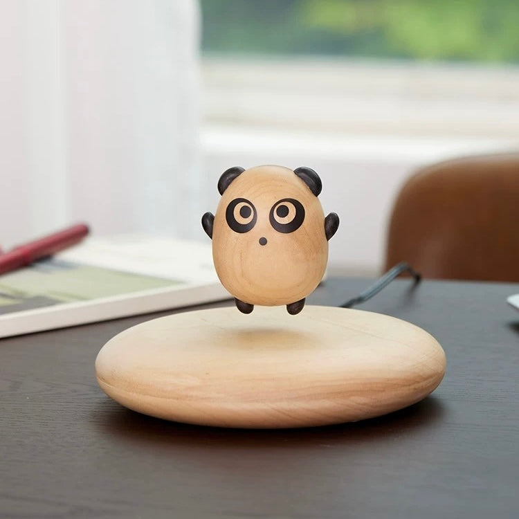 Original Handmade Wooden Craft Levitating Panda