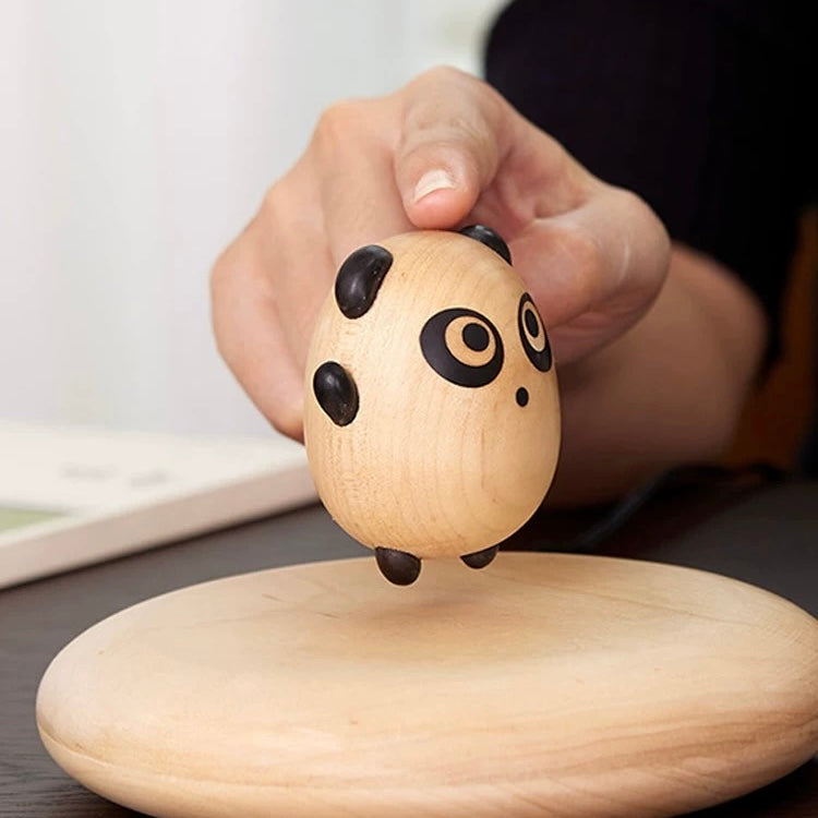 Original Handmade Wooden Craft Levitating Panda