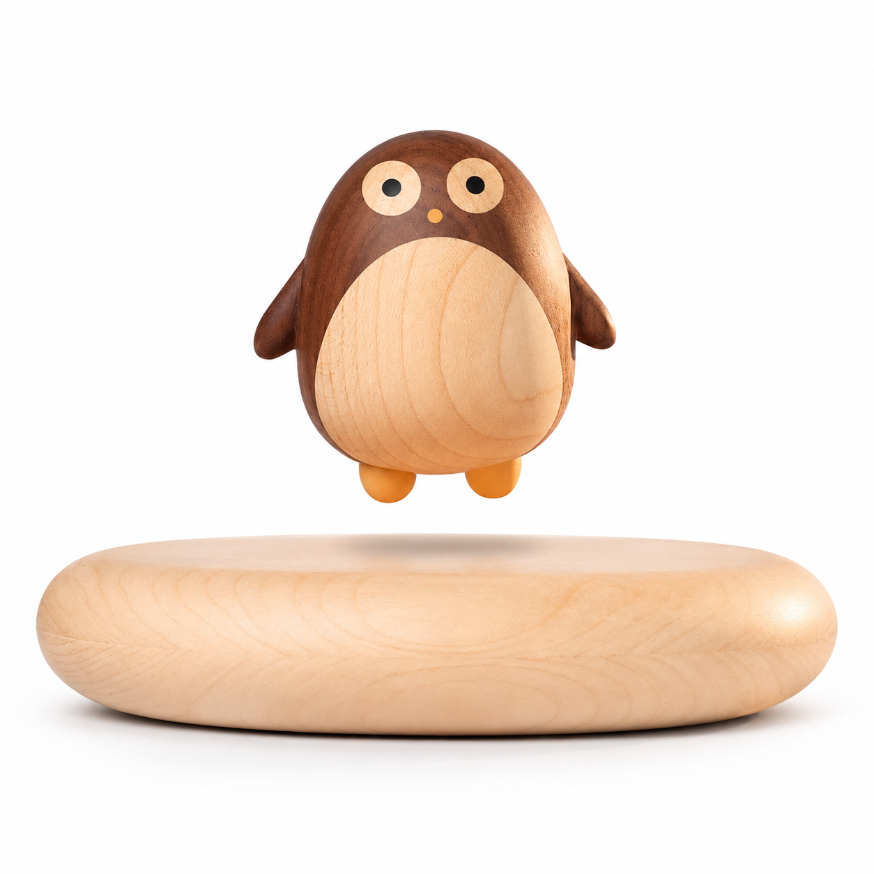 Magnetic Levitation Wooden Penguin — Floating Decor