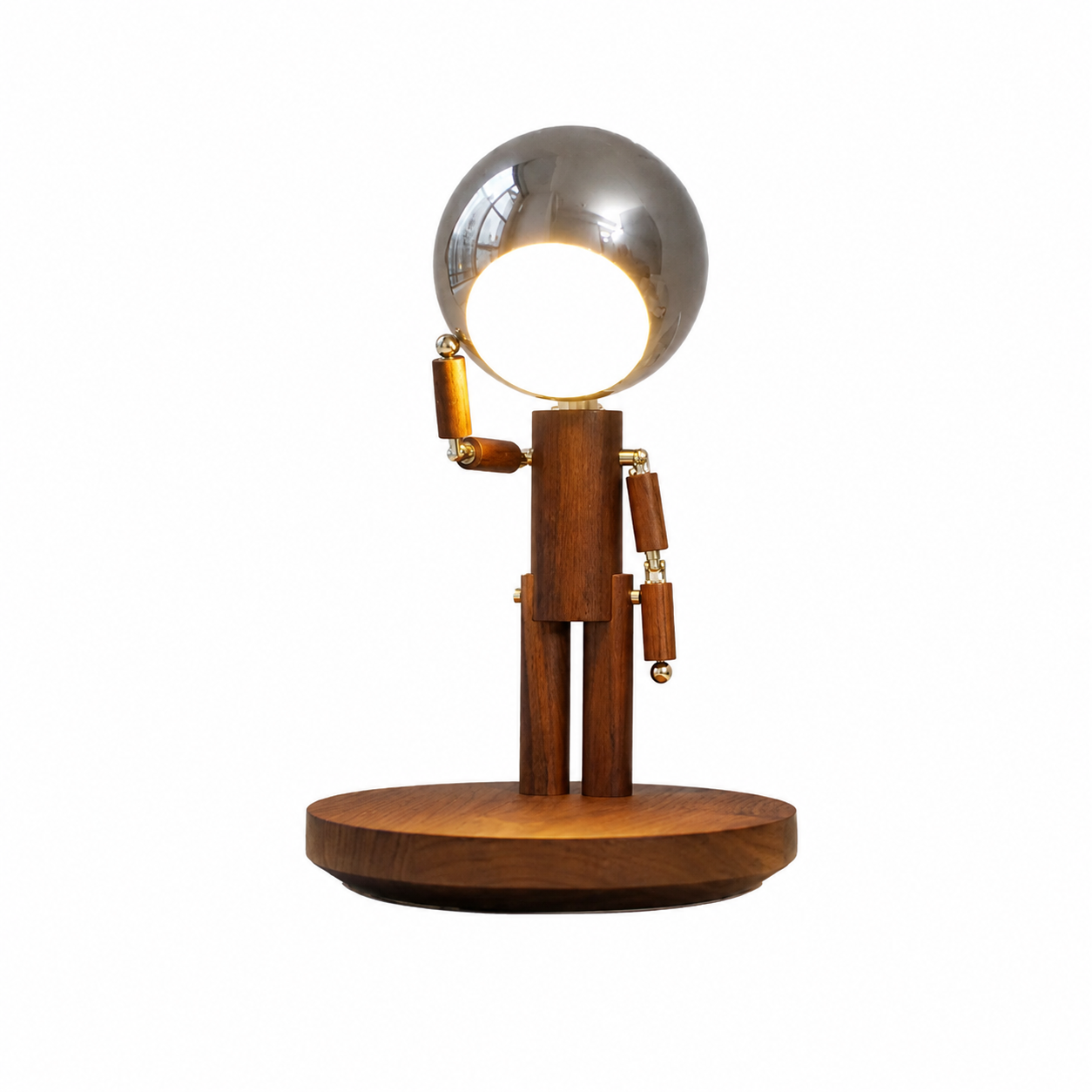 Original Multifunctional & Adjustable Wood Robot Lamp