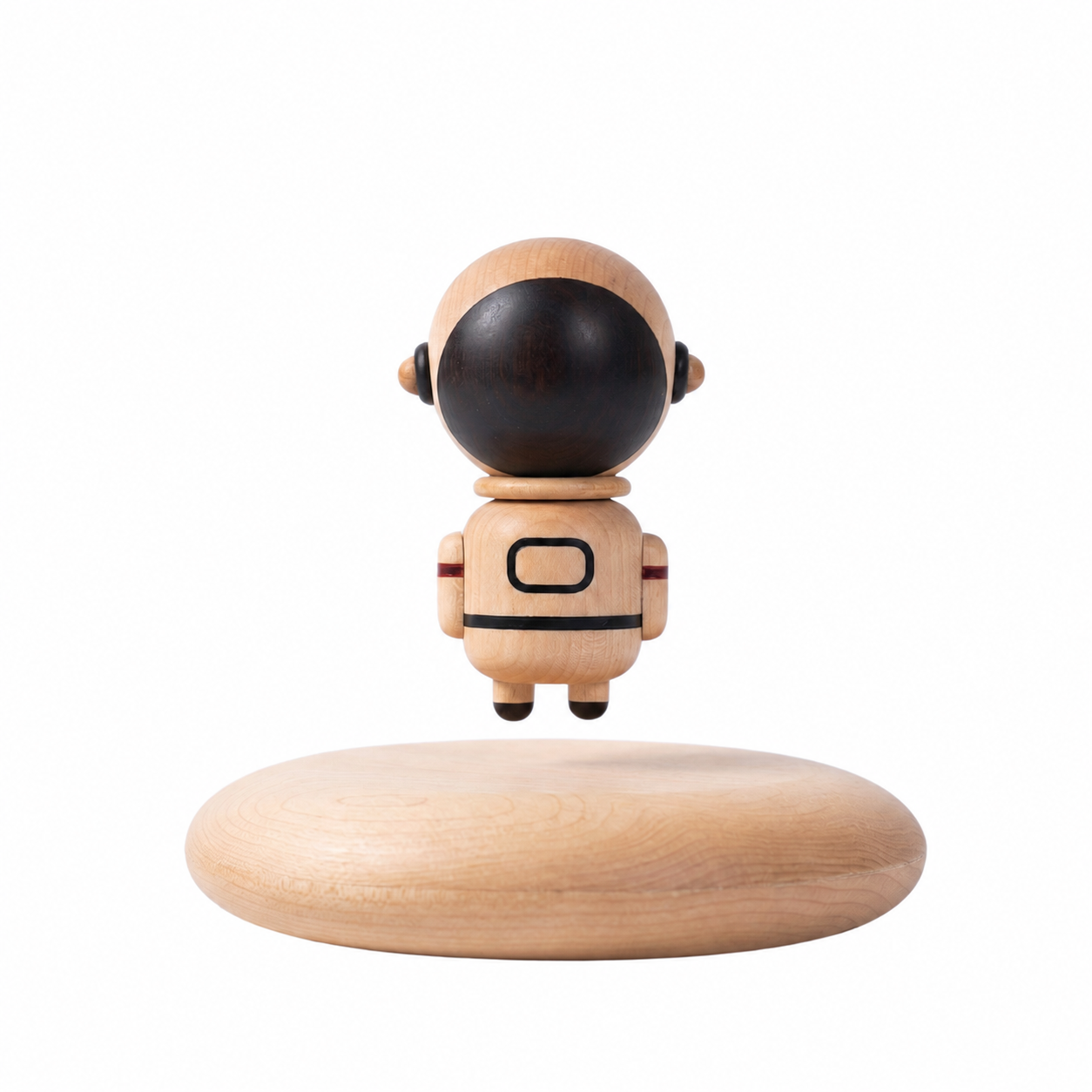 Magnetic Levitation Wooden Astronaut — Space Decor
