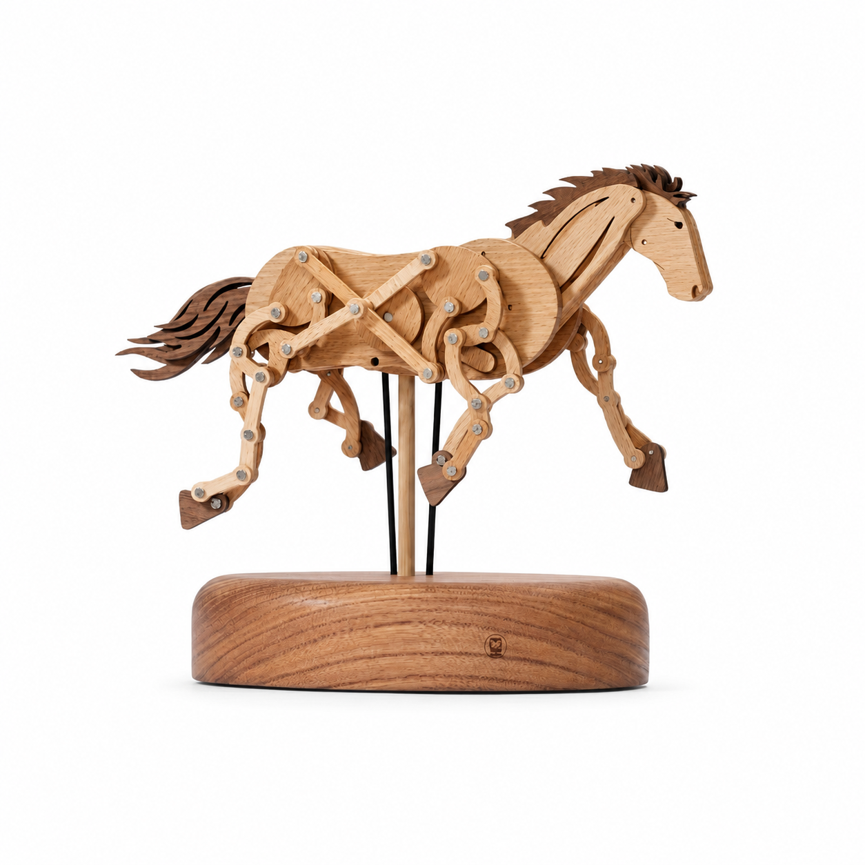 Original Galloping Horse Automata — Handcrafted Wooden Kinetic Sculpture