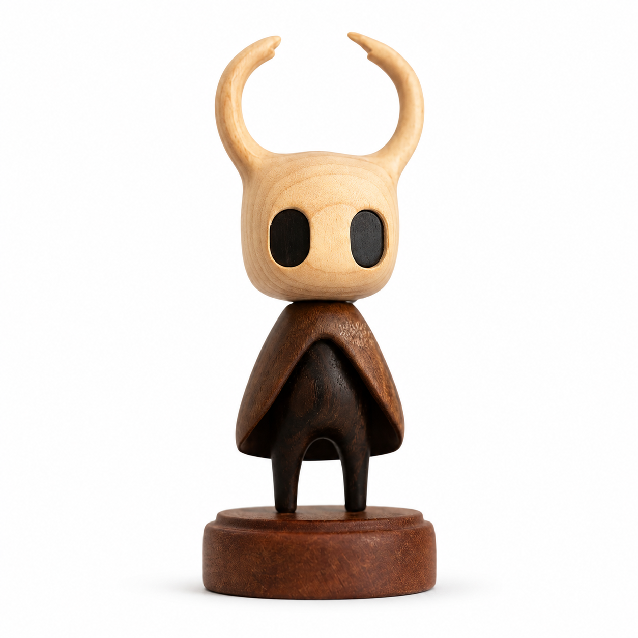 Original Handcrafted Wooden Hollow Knight Figurine – Minimalist Art Toy, Home Decor Collectible, Unique Gift for Gamers & Fans